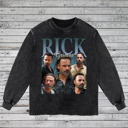 Rick Grimes Vintage T-Shirt, Cornerback Homage Graphic Unisex Long Sleeve, Bootleg Retro 90’s Fans Washed Hoodie Gift