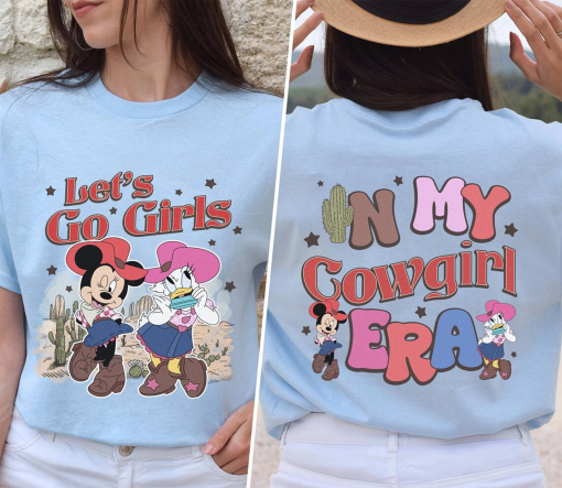 Disneyland Minnie Daisy Cowgirl Besties Shirt, Let’s Go Girls Western Cowboy Shirts, Best Friends Shirt, Disneyworld Family Trip Shirts 2024