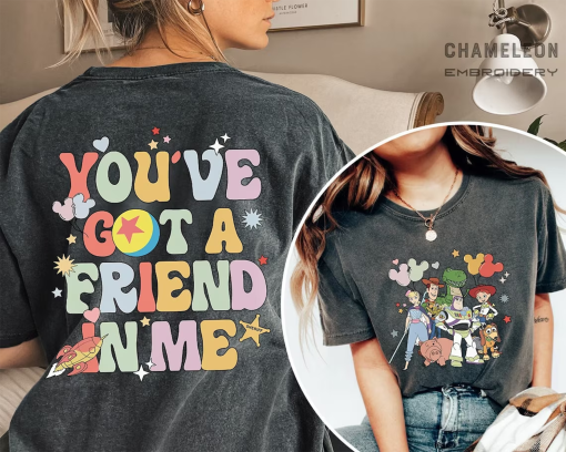 Vintage Toy Story Comfort Colors Two Sided Shirt, You’ve Got A Friend In Me, Toy Story Land Shirt, Disneyland Shirt, Disney Family Shirts