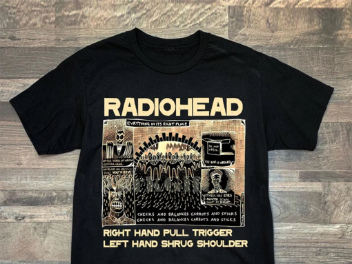 Radiohead Shirt for men and women, Vintage Radiohead Concert Tour Rock Music Band T-Shirt, Radiohead band 90s shirt, gift for her