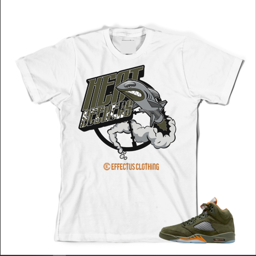 Tee to match Air Jordan Retro 5 Olive. Heatseekers Olive Tee