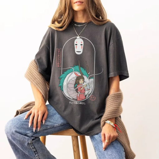 Spirited Away Haku Shirt/ Hayao Miyazaki Shirt/ Studio Ghibli Shirt/ Ghibli Sweatshirt/ No Face Shirt/ Ghibli Shirt/ Anime Shirt