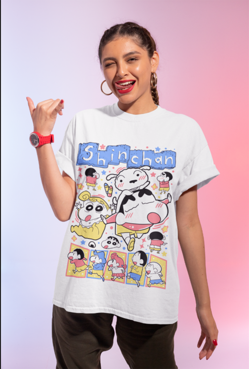 Crayon Shin Chan T-Shirt Shimamura Funny anime japan kawaii Gift Shirt