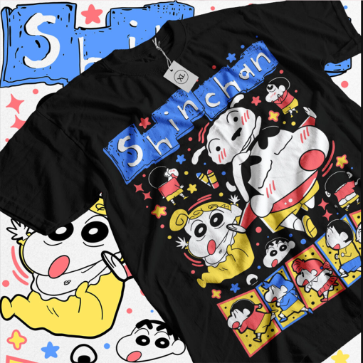 Crayon Shin Chan T-Shirt Shimamura Funny anime japan kawaii Gift Shirt