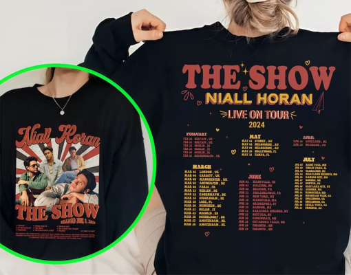 Niall Horan Tracklist Graphic Shirt, The show Live on tour 2024 ,Niall Horan Shirt, Niall Horan Gift for men women unisex tshirt