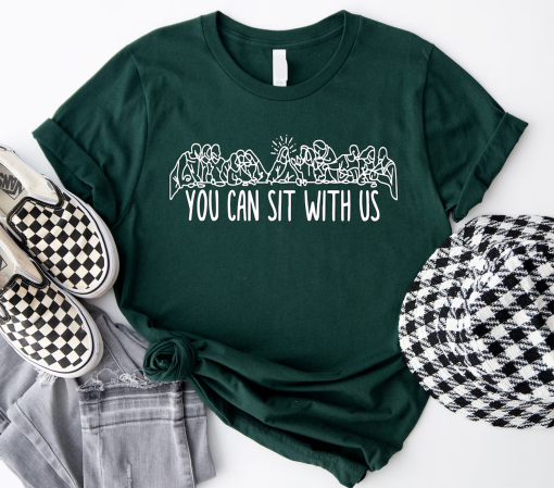 You Can Sit With Us, Christian Religious Easter Shirt, Bible Verse Shirt, Christian Church Apparel, Kindness Faith Based Shirt, Easter Lords