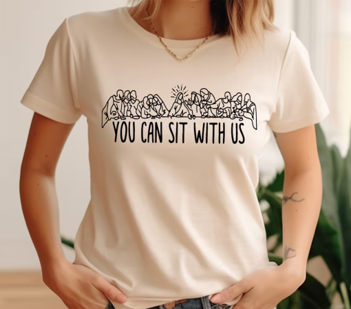 You Can Sit With Us, Christian Religious Easter Shirt, Bible Verse Shirt, Christian Church Apparel, Kindness Faith Based Shirt, Easter Lords