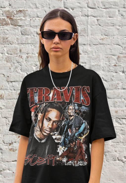 Retro Travis Scott la Flame, Travis Scott Cactus Jack Tee, Bootleg Retro 90s Fans Shirt, Hip Hop Gift for Her Him, Friends Unisex T-shirt.