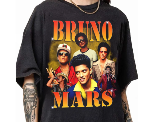 Vintage Bruno Mars 90s Shirt, Bruno Mars Bootleg Tee, Retro Bruno Mars Shirt For Fan, Bruno Mars Unisex Y2k Clothing, Bruno Mars Gift