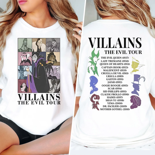 Villains Evil Tour Shirt, Evil Collection Tour , Music Lover Team T-Shirt, Villain Squad Tee, Magical Castle Family Shirt, Halloween Shirt