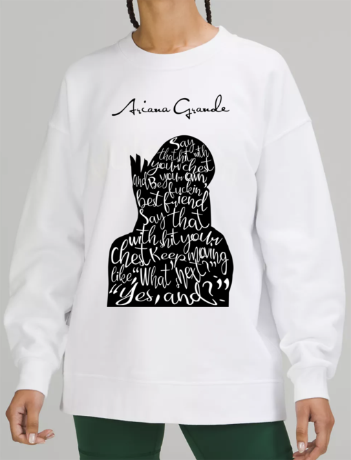 Ariana Grande We Can’t Be Friends Lyrics Lightweight Crewneck Sweatshirt, Ariana Grande Sweater, Ariana Grande Eternal Sunshine Sweater