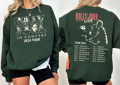 Billy Joel Music Tour 2024 Font & Back Shirt, Vintage Billy Joel Music Tour Shirt, Billy Joel Merch Shirt, Music Lover Shirt, Gift For Fans