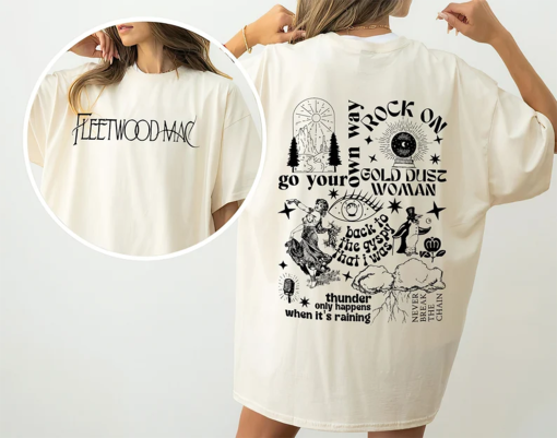 Vintage Fleetwood Mac Tour Merchandise Shirt, Music Memorabilia Shirt, Rock Band Shirt, Retro Concert Tee, Stevie Nicks Shirt