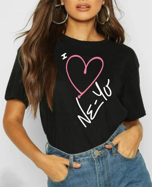 Ne-Yo T-Shirt Women’s I Love Ne-Yo T-Shirt Uk 2024 Concert Fashion Gift Present