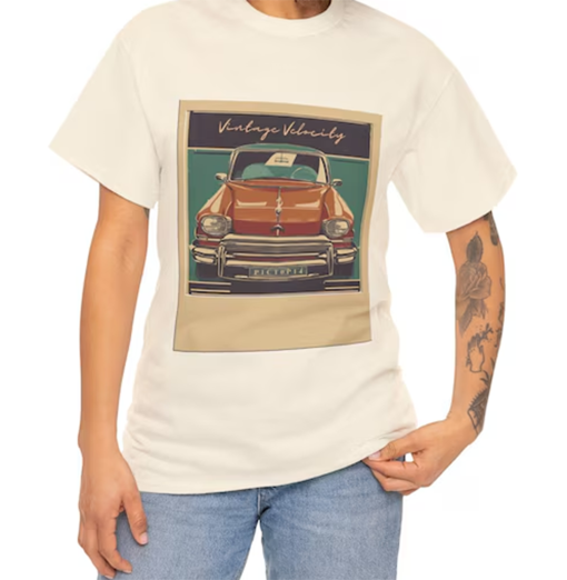 Vintage Retro Car T-shirt, Vintage T-Shirt, Unisex for Both Men & Women, Retro Vintage Fashion, vintage tshirt, S – 5XL, Multiple Colours