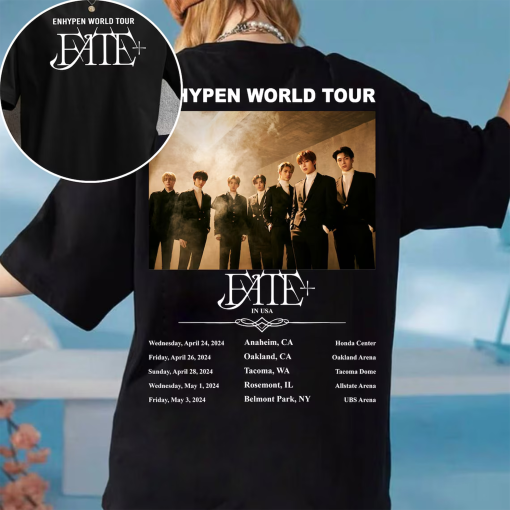 Enhypen Fate Plus World Tour T-shirt, En World Tour Fate 2024 Shirt, Enhypen Dark Blood Shirt, Enhypen Niki, Jake, Sunoo, Heeseung, Jungwon