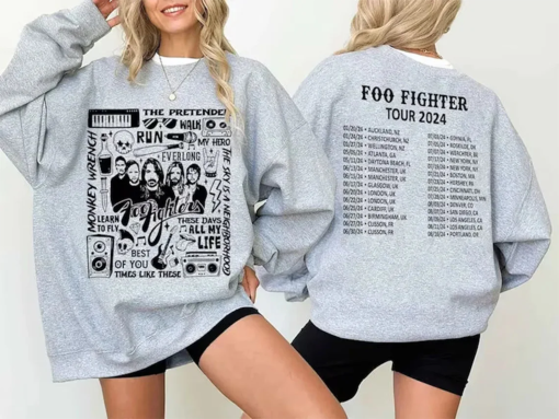 Foo Fighters 2024 Tour Shirt, Everything Or Nothing At Shirt, Foo Fighters Band Shirt, Foo Fighters Fan Gift, Concert Tee, Foo Fighter Merch