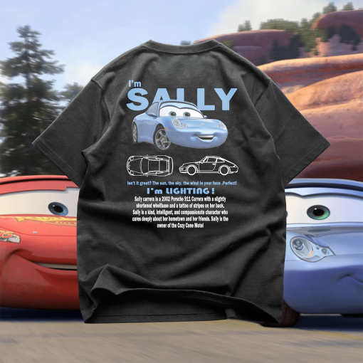 Limited Sally T-Shirt – Sally And McQueen Fan tee – Cars Movie Tee – McQueen Shirt – Couple Shirts – Vintage Car Tee