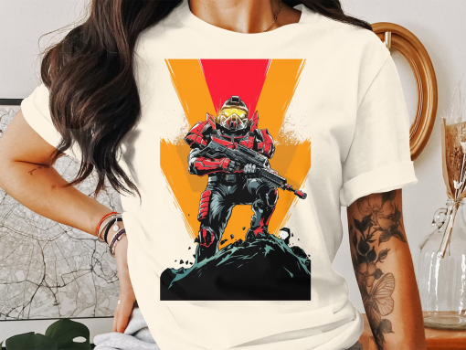 Helldivers 2 Game Inspired T-Shirt, Soldier Graphic Tee, Gaming Apparel, Cool Space Marine Design, Unisex Cotton Shirt