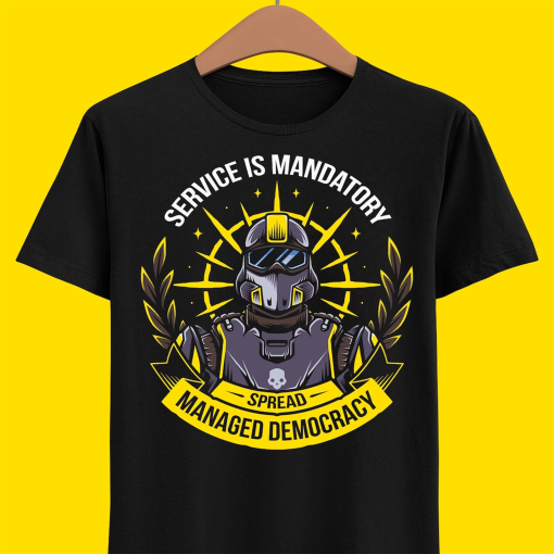 Spreading Democracy T-shirt – Helldivers 2 Shirt – Managed Democracy – Super Earth Tee – Fight for Freedom Gamer Tee