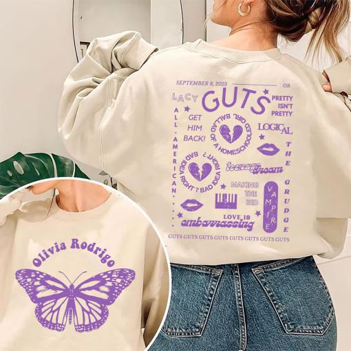 Guts Olivia track list shirt, Olivia Rodrigo Album GUTS shirt, Vampire shirt, Olivia Tour 2024 Guts aesthetic shirt