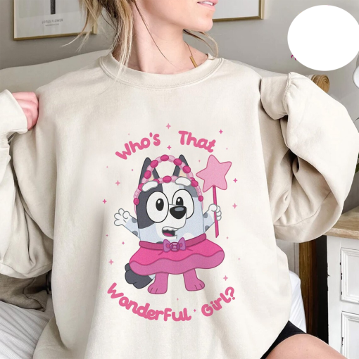 Muffin Who’s That Wonderful Girl Shirt | Bluey Character Shirt | Bluey Family Birthday Shirt | Bluey Toddler Shirt | Bluey Kids Shirt