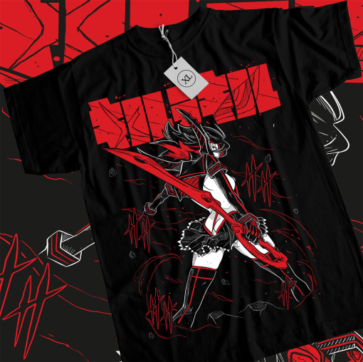 Kill la Kill Ryuko T-Shirt Girl anime ryuko matoi senketsu Black Shirt