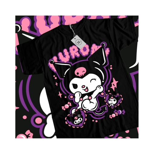 Kuromi T-Shirt My Melody and Kuromi Sanrio Anime Manga Girl Kawai Shirt