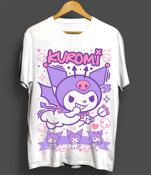 Kuromi T-Shirt Kawaii Harajuku Anime My Melody Sanrio Funny Gift Shirt