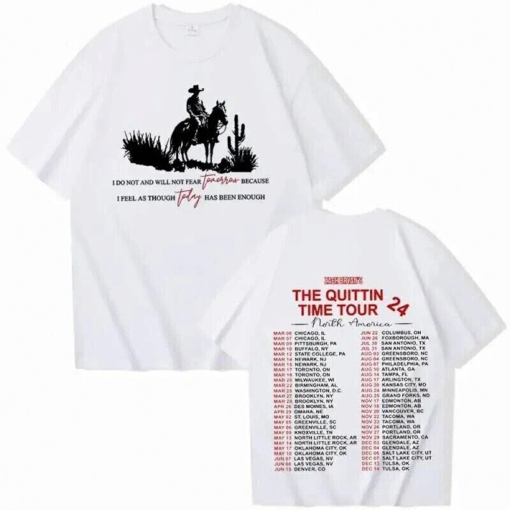 Zach Bryan The Quittin Time Tour 2024 Album Merch Music Tour T-Shirt Gift For Fa