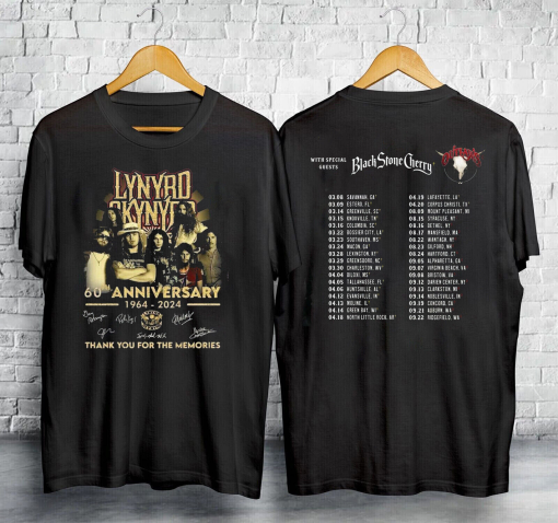 “RARE!! Lynyrd Skynyrd ZZ Top Tour 2024 T-Shirt Unisex Gift Fans “