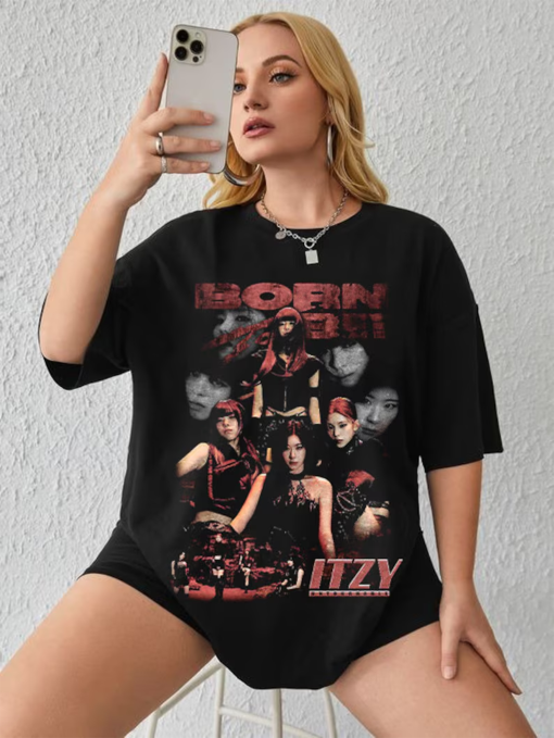 Born to Be T-Shirt, Itzy Graphic Tee, Itzy Kpop Shirt, Itzy Born To Be Tour 2024 Shirt, Kpop Merch 2024, Yeji, Lia, Ryujin, Chaeryeong, Yuna