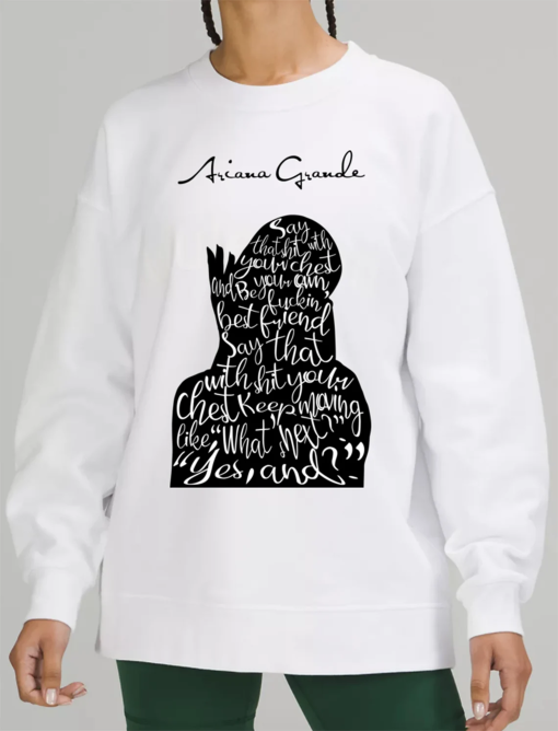 Ariana Grande We Can’t Be Friends Lyrics Lightweight Crewneck Sweatshirt, Ariana Grande Sweater, Ariana Grande Eternal Sunshine Sweater