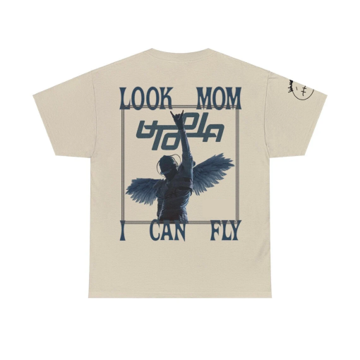 Graphic Look Mom I Can Fly Heavy Cotton Tee Travis Scott Merchandise Utopia Album Tee Vintage Tsh