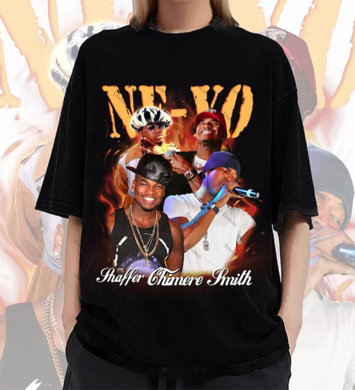 Retro Neyo Washed T-Shirt,Rapper Homage Graphic Unisex T-Shirt,R&B Sweatshirt, Neyo Retro 90’s Fans Hoodie Gift for Rapper Fan Hip Hop