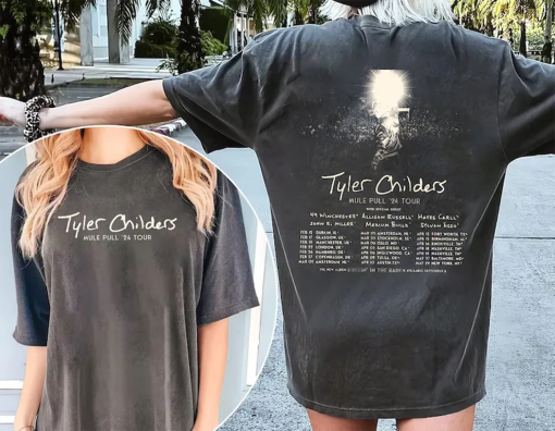 Tyler Concert Childers 2024,Send In The hounds tracklist 2 side Tour 2024 Shirt, Country Music shirt, Gift for men women unisex tshirt