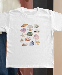 Sea Shell CROP TOP Vintage Collage Aesthetic…