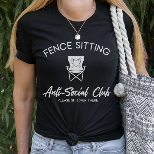 Baseball Softball Fence Sitting Shirt, Baseball Mom Dad Shirt, Anti-Social Baseball t-shirt, Couples Matching Shirts Softball Little League