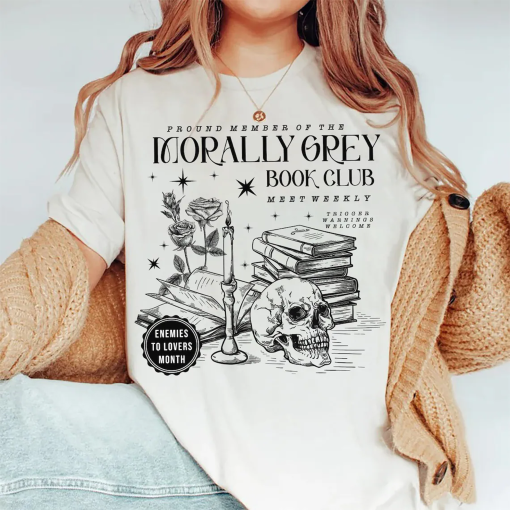 Morally Grey Book Club Shirt, Dark Romance Readers Crewneck, Villain lover Sweatshirt, Bookish Shirt Vintage Bookish Gift For Book Lover