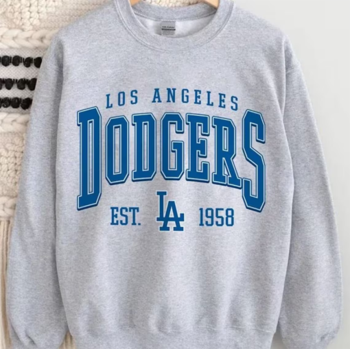 Los Angeles Baseball Shirt, Vintage Style Los Angeles Baseball Crewneck Sweatshirt, Los Angeles EST 1961 Shirt, Game Day TShirt