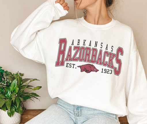 Comfort Colors® Vintage Arkansas Razorbacks Basketball Sweatshirt, Arkansas University Sweater, Arkansas Travel Gift, Arkansas Sports Fan