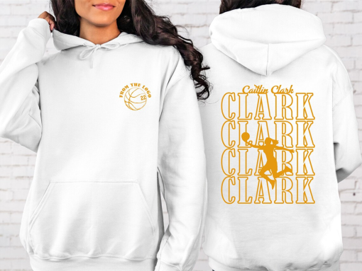 Caitlin Clark Basketball Hoodie, From The Logo 22 Hoodie, Caitlin Clark Sweatshirt, Caitlin Clark College Sweatshirt, Clark 22 Basketball