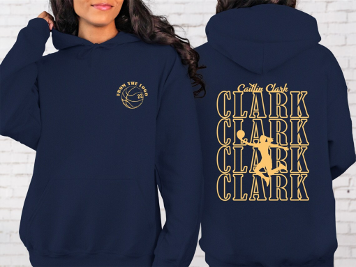 Caitlin Clark Basketball Hoodie, From The Logo 22 Hoodie, Caitlin Clark Sweatshirt, Caitlin Clark College Sweatshirt, Clark 22 Basketball