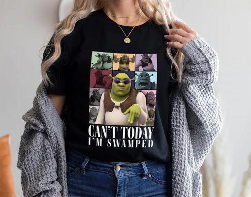 Shrek Can’t Today I’m Swamped The Eras Tour Shirt, Shrek Funny Trending Shirt, I’m Swamped Shirt, Shrek Face Meme Shirt