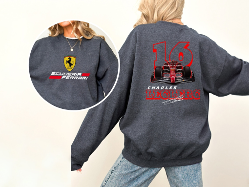 Charles Leclerc Formula One Sweatshirt, Ferrari Team, F1 Two Sides Shirt, Charles Leclerc Shirt, Charles Leclerc F1 Shirt, Charles Leclerc