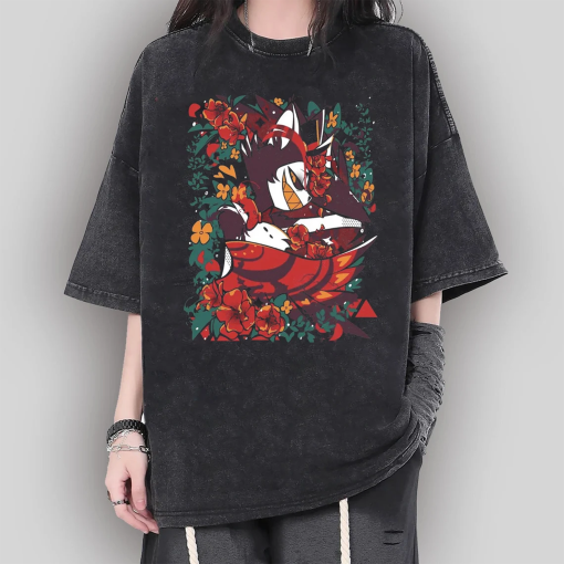 Husk FLower Shirt, Hazbin Hotel Characters, Hazbin Hotel Tshirt, Hazbin Hotel Cartoon Merch, Birthday Gift for fan, Helluva Boss