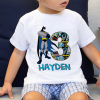 SuperHero Avengers Custom Birthday T shirt kids size 5 White short sleeve