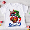 Spiderman Superhero Custom Birthday T shirt kids size Youth White short sleeve