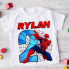 SuperHero Avengers Custom Birthday T shirt kids size 5 White short sleeve