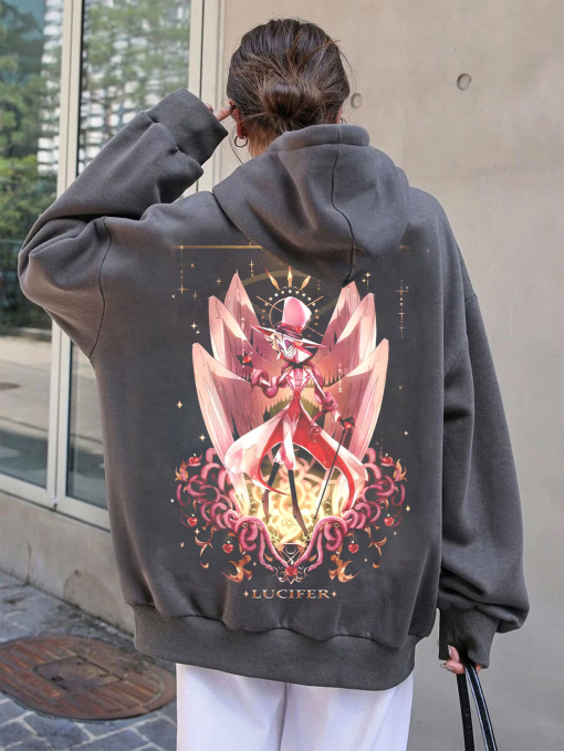 Lucifer Morningstar Characters Hoodie, Lucifer Hazbin Hotel Shirt, Hazbin Hotel T-shirt, Lucifer Vivziepop Shirt, Lucifer Cartoon Sweatshirt